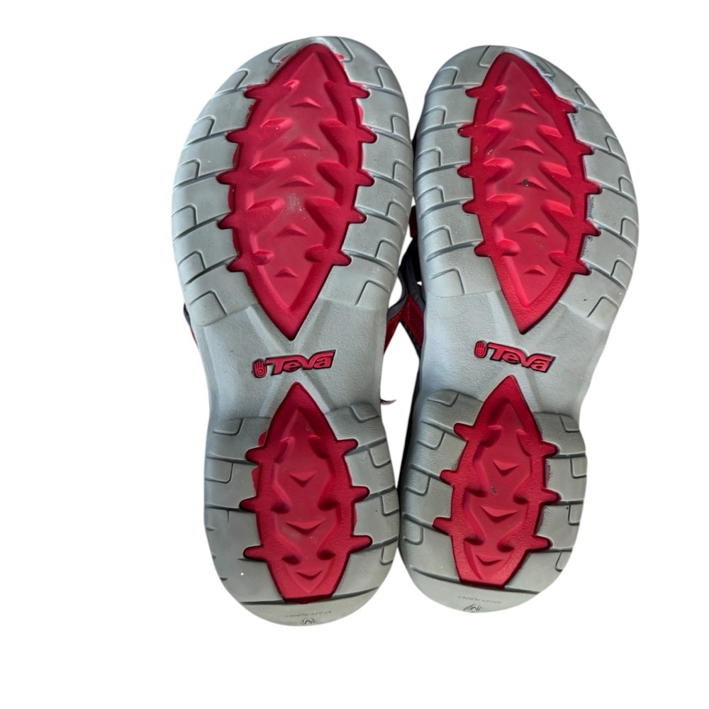 Teva Red Tirra Slide Sandals with a Shoc Pad and Anatomic Footbed 6 - Picture 9 of 11